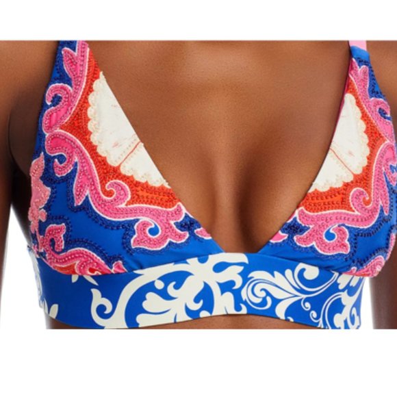 Triangle Bikini Top Embroidered S - Picture 6 of 9